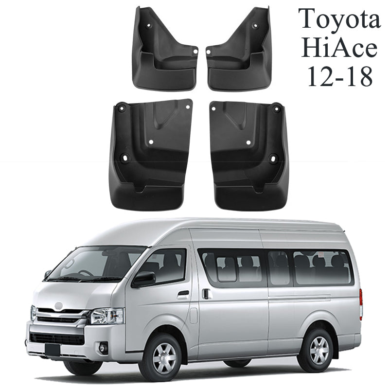 Car Mud Flaps for Toyota Hiace 2012-2024, No-Drill Fenders, Front & Rear Mud Splash Guards (4 Pcs)