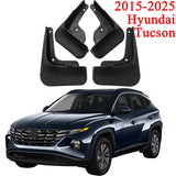 Mud Flaps for 2015-2025 Hyundai Tucson - Front and Rear Mud Splash Guards, 4-Piece Set