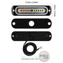 Load image into Gallery viewer, 8pcs 12 LED Synchronous Function Emergency Strobe Grille Lights, Ultra-Thin Surface Mount Hazard Warning Flasher Chasing Lights