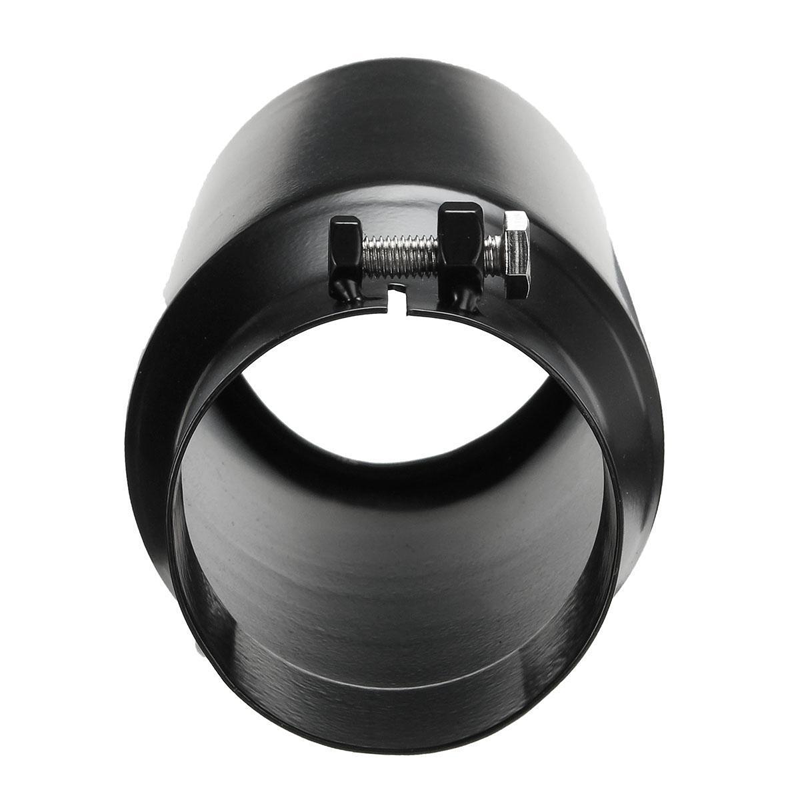 Universal Diesel Truck Angled Black 4 inch Inlet 5 inch Outlet Exhaust Tip Stainless Steel