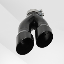 Load image into Gallery viewer, NEW Dual Slant-Cut Stainless Steel Exhaust Tip – 3" Inlet, 8.27" Outlet, 16" Long Universal Bolt-On Exhaust Pipe