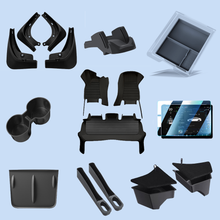 Load image into Gallery viewer, Tesla Model 3/Y Custom Storage Organizer 10-Piece Set - Highland/Juniper Floor Mats+Trunk Bucket+Phone Holder
