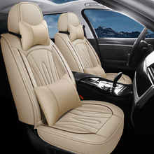 Load image into Gallery viewer, High-Back Leather Car Seat Covers, Waterproof, Airbag Compatible, for Cars, SUVs, Trucks, and Vans