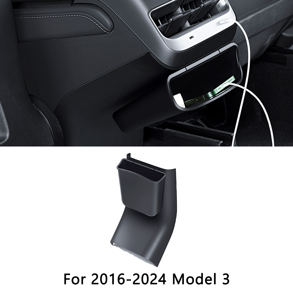 Tesla Model 3/Y Custom Storage Organizer 10-Piece Set - Highland/Juniper Floor Mats+Trunk Bucket+Phone Holder