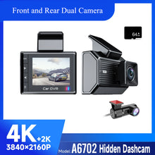 Load image into Gallery viewer, 2025 New Car Dash Cam - 3 Views, 4K+1K Resolution, High-Quality Night Vision, Wi-Fi & GPS