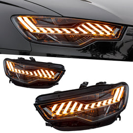 Audi A6 C7 (2012–2015) RS6-Style LED Projector Headlights Assembly