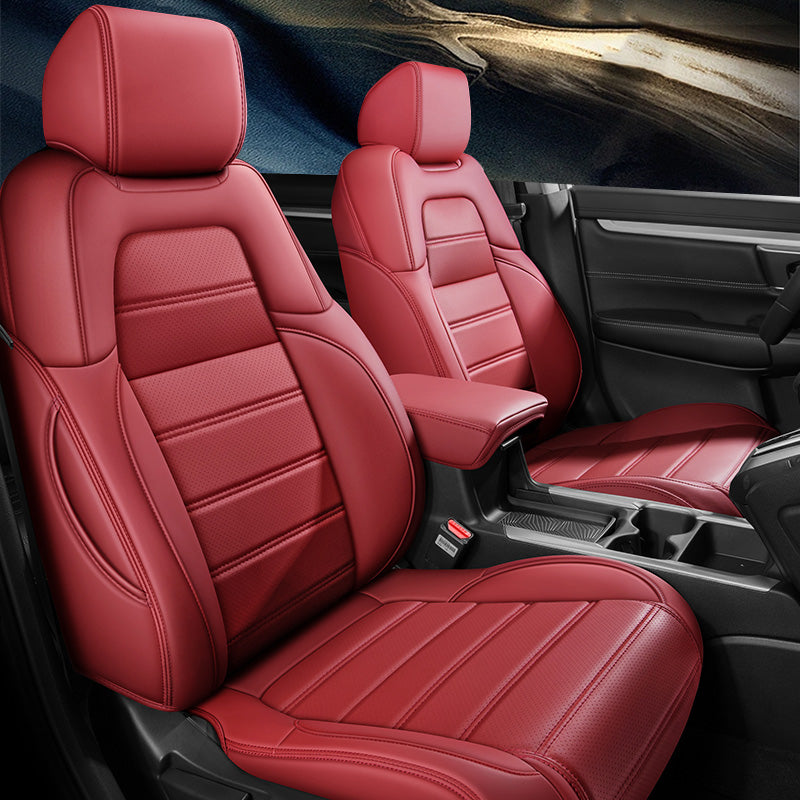 Custom Fit Leather Seat Covers for Honda CR-V (2012–2026) – Full Set, Waterproof & Child Seat Compatible