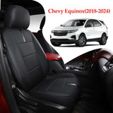 Custom Leather Leather Car Seat Covers Full Set Special for Chevy Equinox(2018-2024)