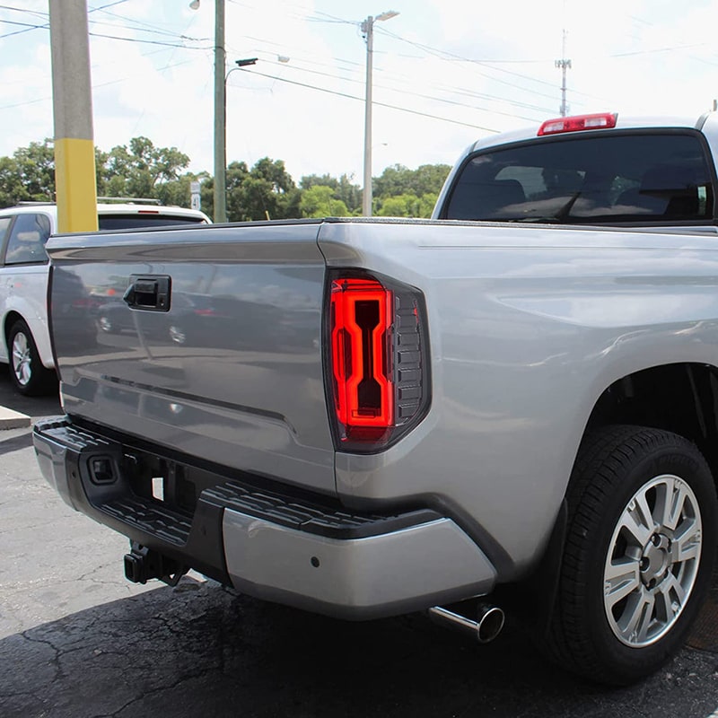 2014–2020 Toyota Tundra LED Tail Lights with Sequential Turn Signal, Smoked Lens, Start-up Animation (Pair)