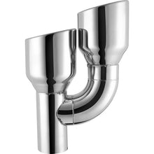Load image into Gallery viewer, Dual 2.5" Inlet to Quad 4" Outlet H-type Exhaust Tips – Dual Wall, Slant Cut, Stainless Steel