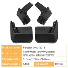 Load image into Gallery viewer, Mud Flaps Splash Guards for 2008-2024 Subaru Forester Front and Rear Fender Flares, 4PCS Accessories
