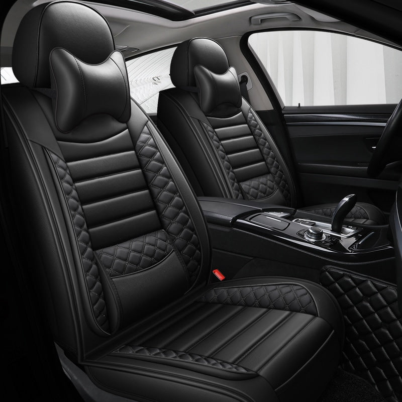 Car Leather Seat Cover 5-Seats Full Set Universal Suitable for Most