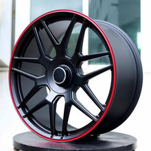 Load image into Gallery viewer, Forged wheels 21, 22 inches suitable for Mercedes-Benz G500, G63  Black with Red Lip Wheels(1PC)