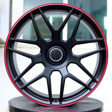Load image into Gallery viewer, Forged wheels 21, 22 inches suitable for Mercedes-Benz G500, G63  Black with Red Lip Wheels(1PC)