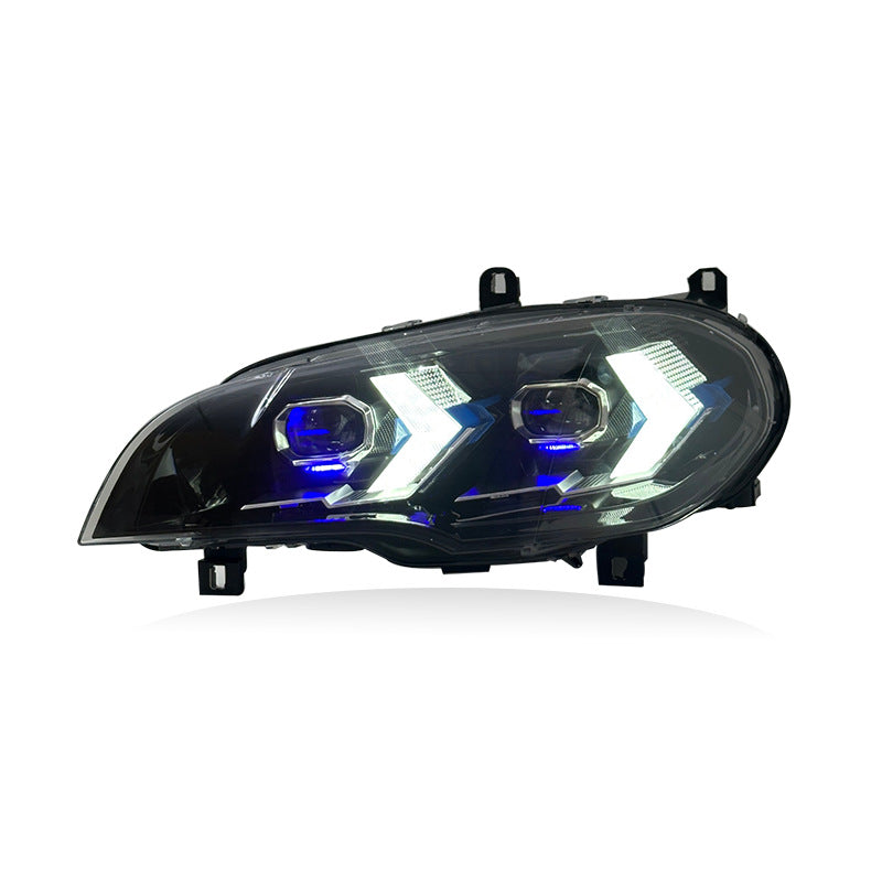 LED Headlights For BMW X5 E70 2007-2013 Double Lens Arrow Style Assembly Pair
