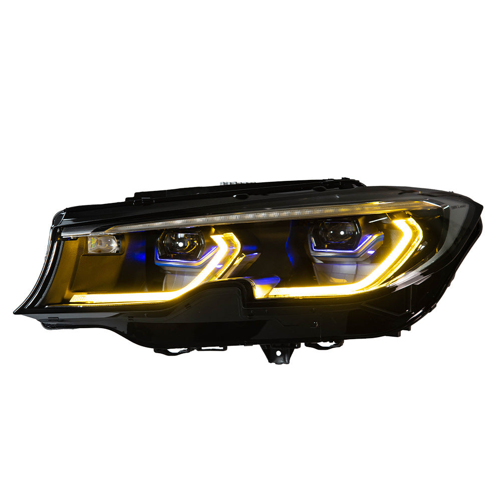 Laser Style Headlights for BMW 3 Series G20/G21 Pre-LCI 2019–2022 Assembly Upgrade, Amber DRL