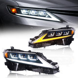 LED Headlights for Toyota Camry (2018–2023, 8th Gen) – Start-Up Animation & Projector Lens