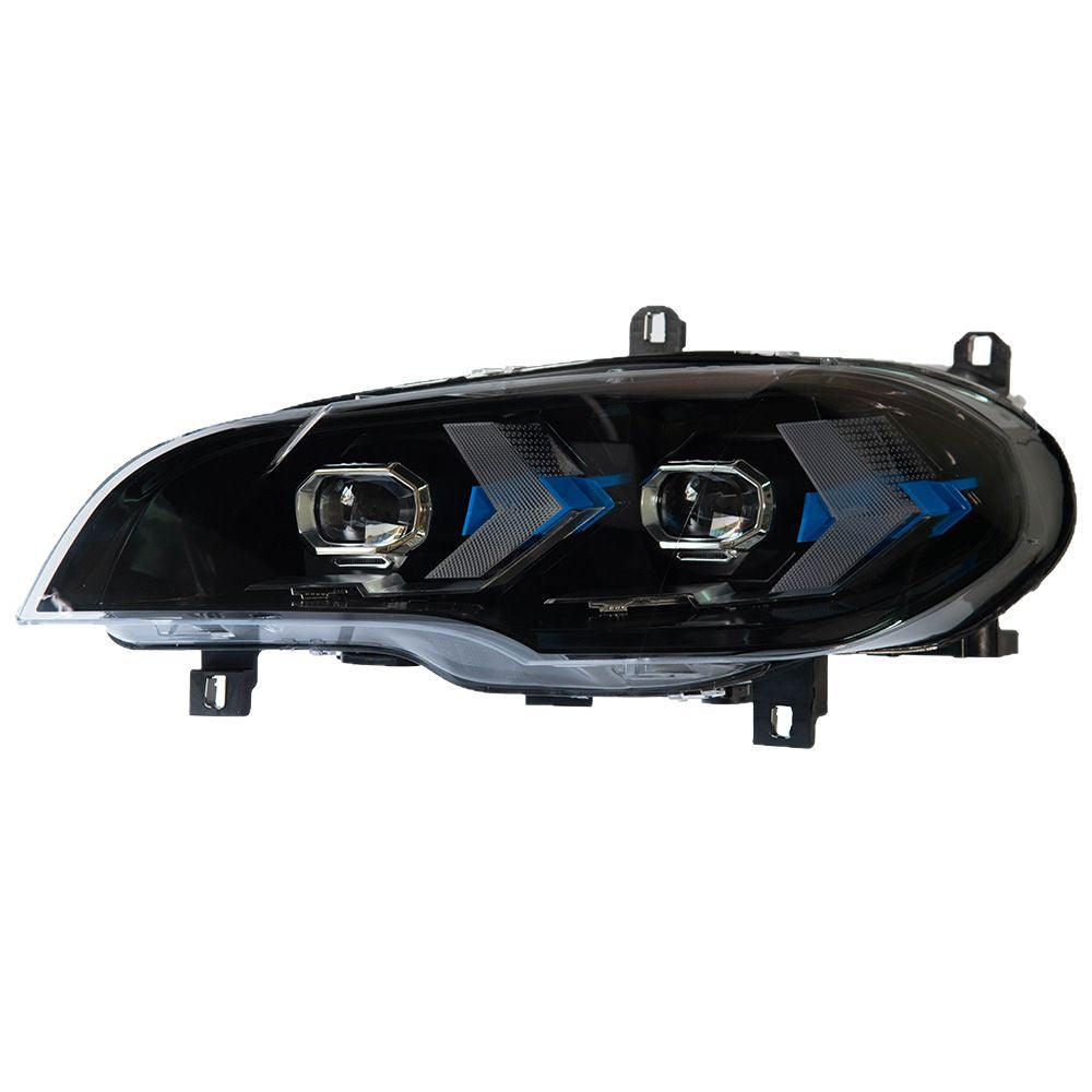 LED Headlights For BMW X5 E70 2007-2013 Double Lens Arrow Style Assembly Pair