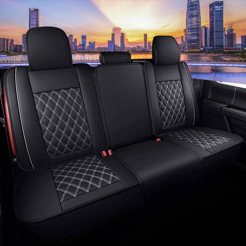Custom Leather Car Seat Cover Full Set Fit For Ford F150 (2009-2025), F250, F350, F450(2017-2025)