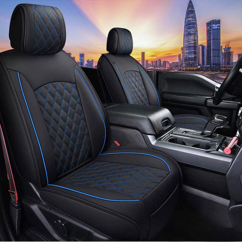 Custom Leather Car Seat Cover Full Set Fit For Ford F150 (2009-2025), F250, F350, F450(2017-2025)