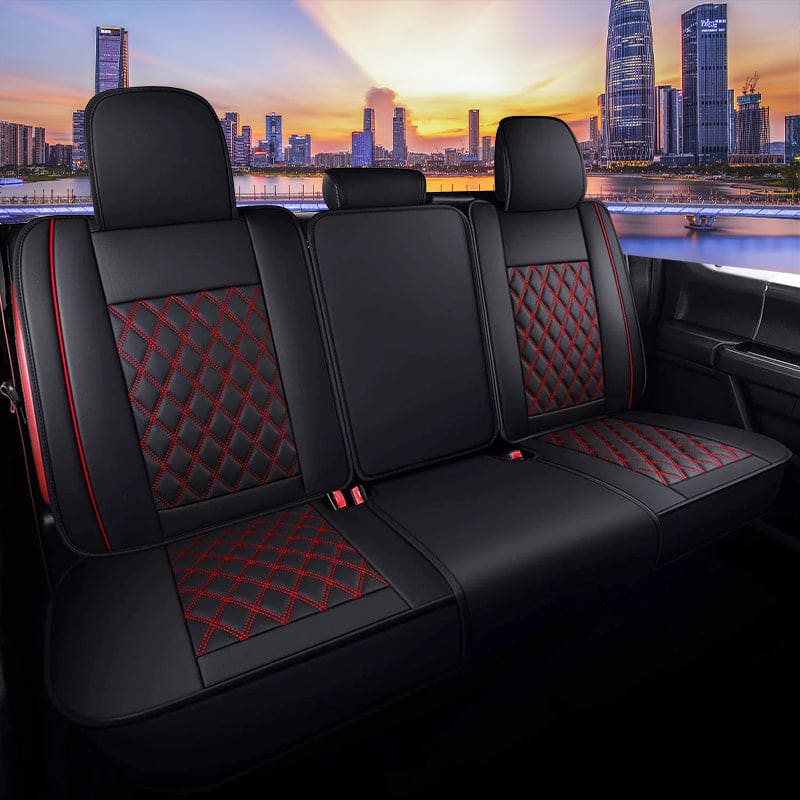 Custom Leather Car Seat Cover Full Set Fit For Ford F150 (2009-2025), F250, F350, F450(2017-2025)