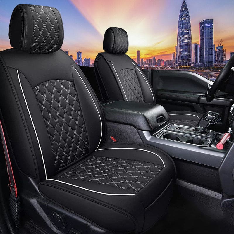 Custom Leather Car Seat Cover Full Set Fit For Ford F150 (2009-2025), F250, F350, F450(2017-2025)