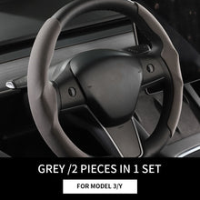 Load image into Gallery viewer, For Tesla Model 3/Highland Model Y/Juniper Suede Steering Wheel Cover (2 Pcs/Set)
