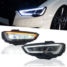 LED Matrix Headlights for Audi A3 2013-2020 – DRL, Projector Lens, Full Upgrade Kit