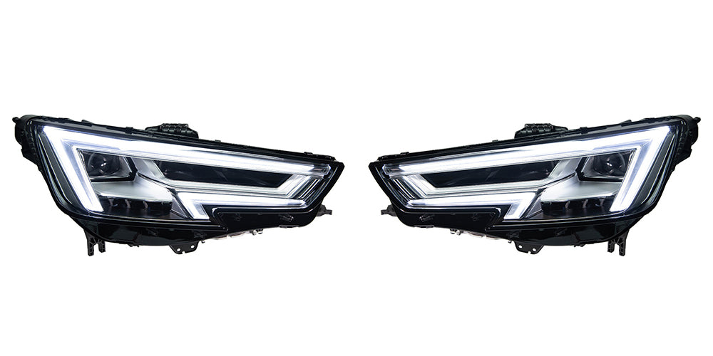 LED Matrix Headlights for Audi A4 B9 2017-2019 – DRL, Projector Lens, Full Upgrade Kit