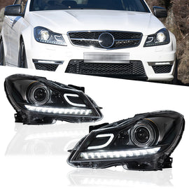 For Mercedes-Benz C300 C-Class W204 2011-2014 LED Headlights Assembly Upgrade