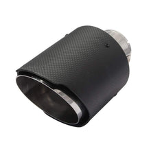 Load image into Gallery viewer, Car exhaust pipe tip single pipe carbon fiber black