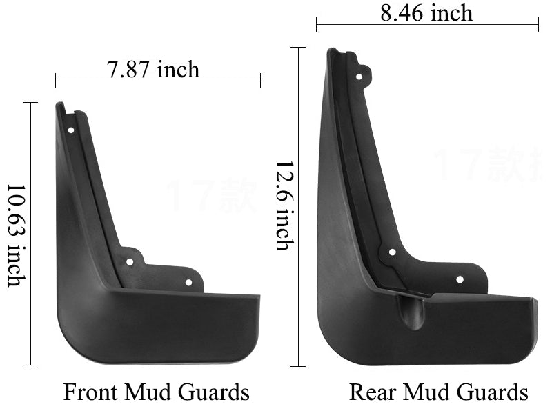 Mud Flaps for Chevrolet Equinox 2018-2024 - Front & Rear Splash Guards (4-Piece Set)
