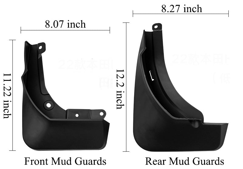 Mud Flaps Mud Guards Fit for 2022-2024 Honda HRV E EL (Low Spec), Front & Rear Mud Splash Guards Accessories - 4 Pcs