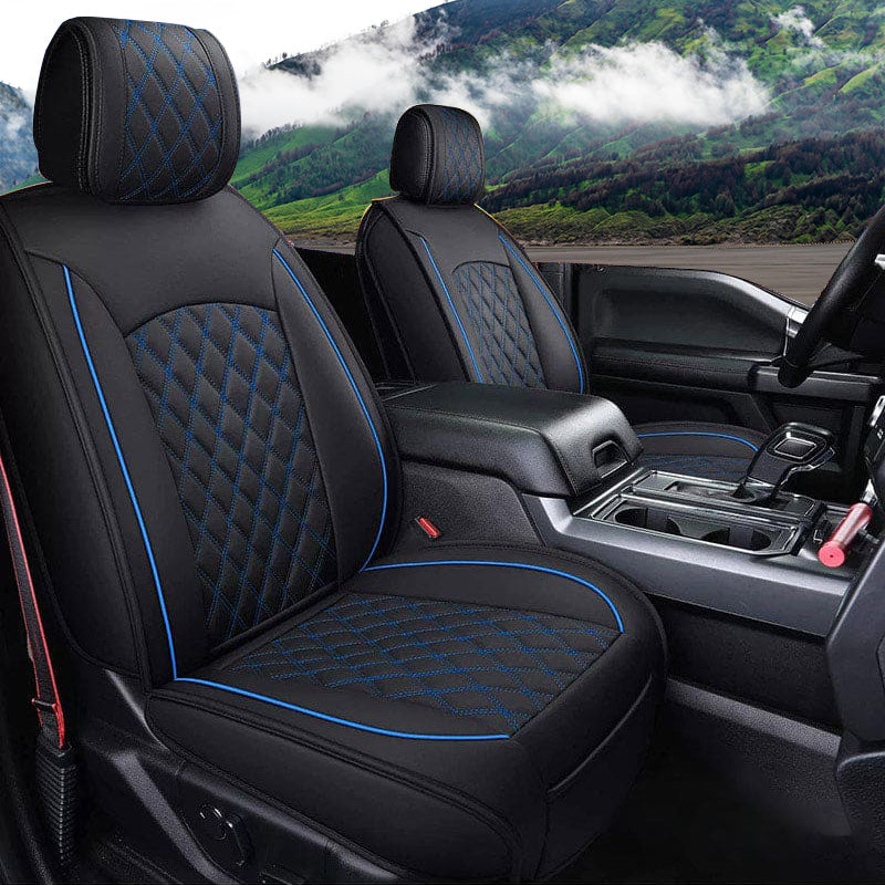 Custom Leather Car Seat Cover Full Set Fit For Ford F150 (2009-2025), F250, F350, F450(2017-2025)