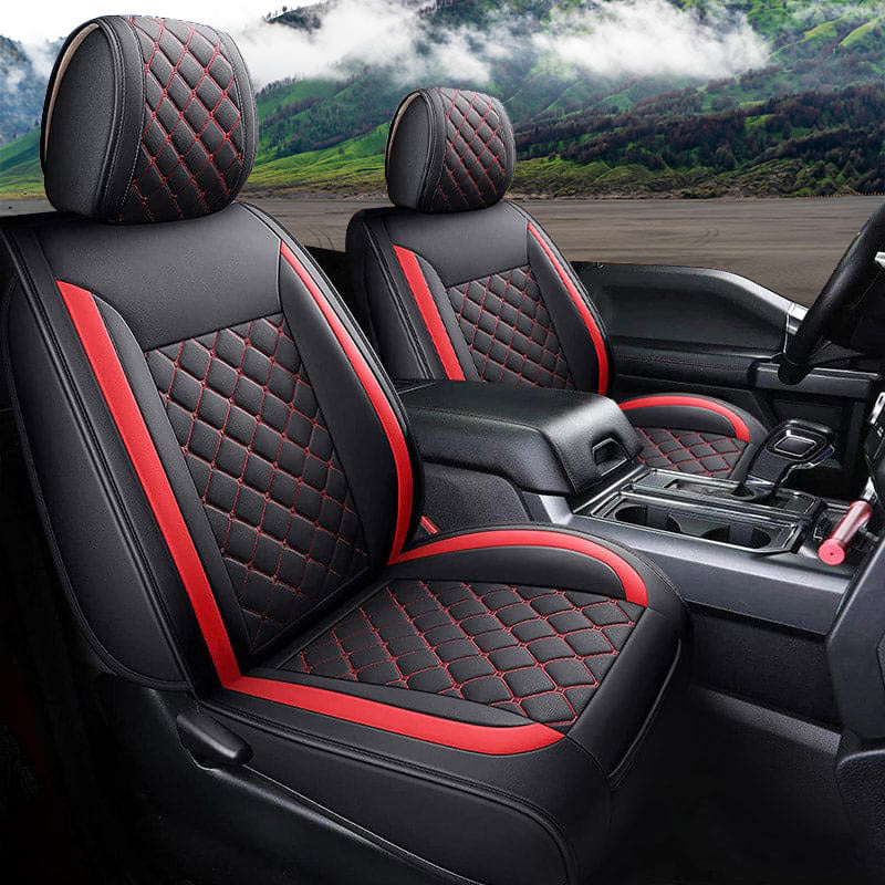 Custom Leather Car Seat Cover Full Set Fit For Ford F150 (2009-2025), F250, F350, F450(2017-2025)