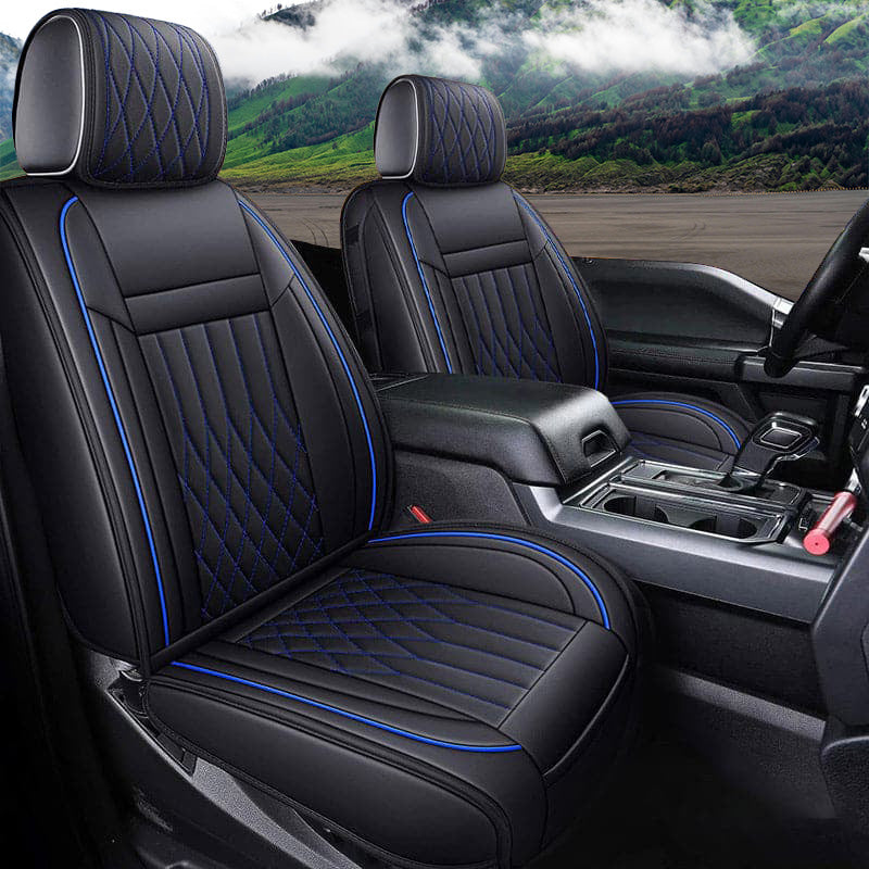 Custom Leather Car Seat Cover Full Set Fit For Ford F150 (2009-2025), F250, F350, F450(2017-2025)