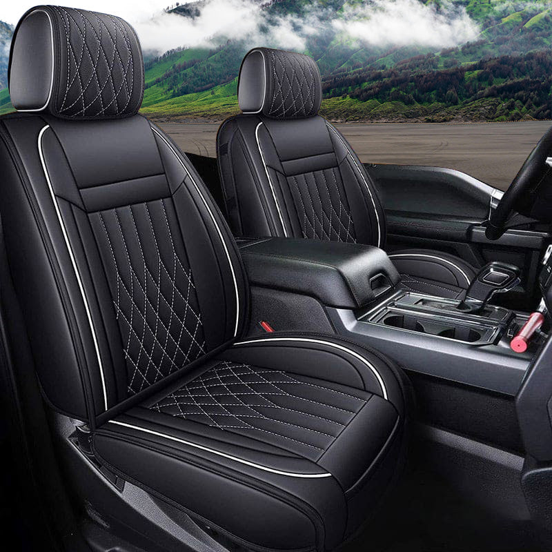 Custom Leather Car Seat Cover Full Set Fit For Ford F150 (2009-2025), F250, F350, F450(2017-2025)