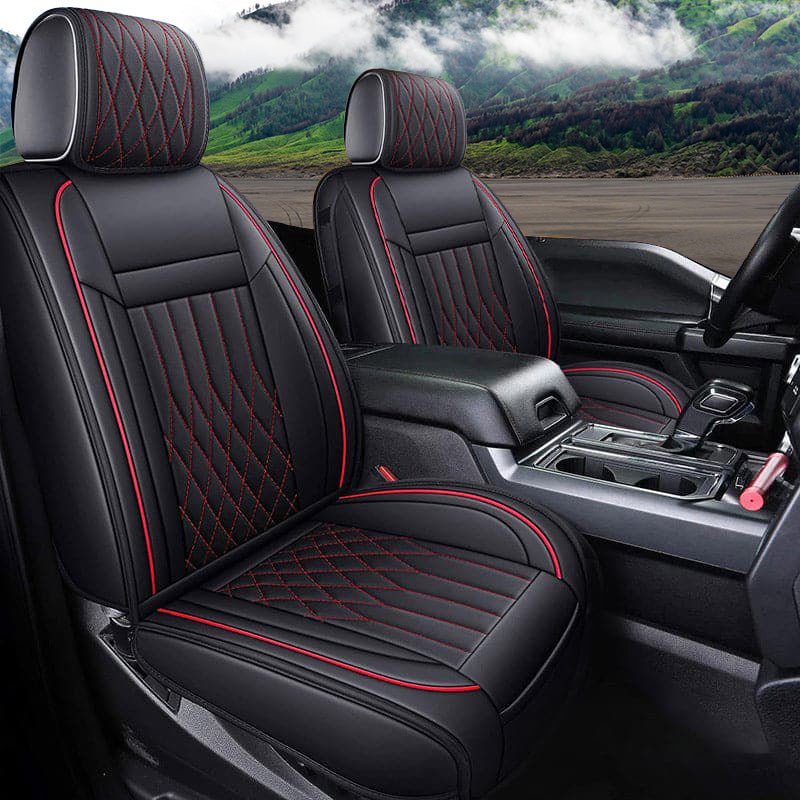 Custom Leather Car Seat Cover Full Set Fit For Ford F150 (2009-2025), F250, F350, F450(2017-2025)