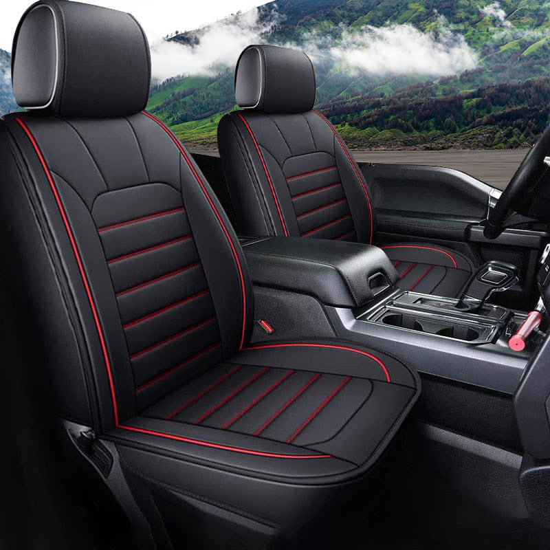 Custom Leather Car Seat Cover Full Set Fit For Ford F150 (2009-2025), F250, F350, F450(2017-2025)