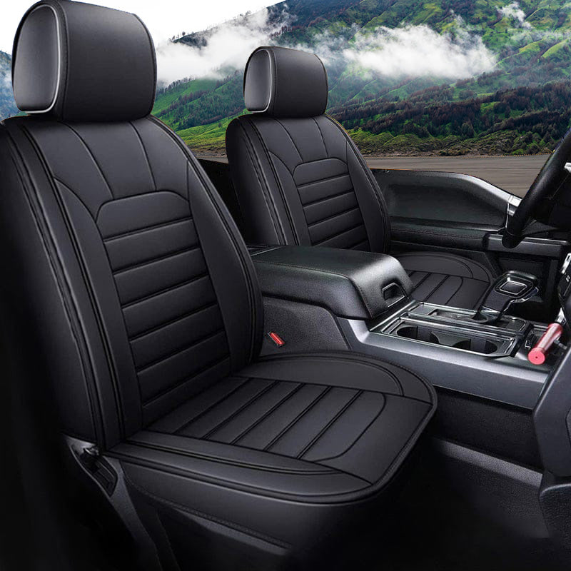 Custom Leather Car Seat Cover Full Set Fit For Ford F150 (2009-2025), F250, F350, F450(2017-2025)