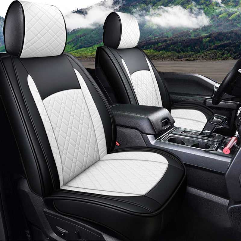 Custom Leather Car Seat Cover Full Set Fit For Ford F150 (2009-2025), F250, F350, F450(2017-2025)