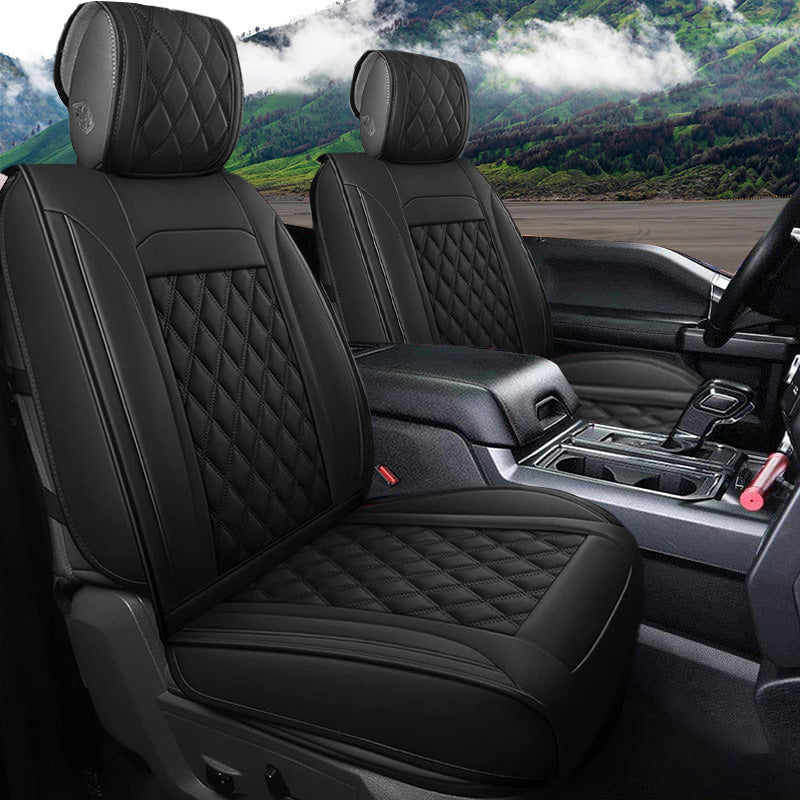 Custom Leather Car Seat Cover Full Set Fit For Ford F150 (2009-2025), F250, F350, F450(2017-2025)