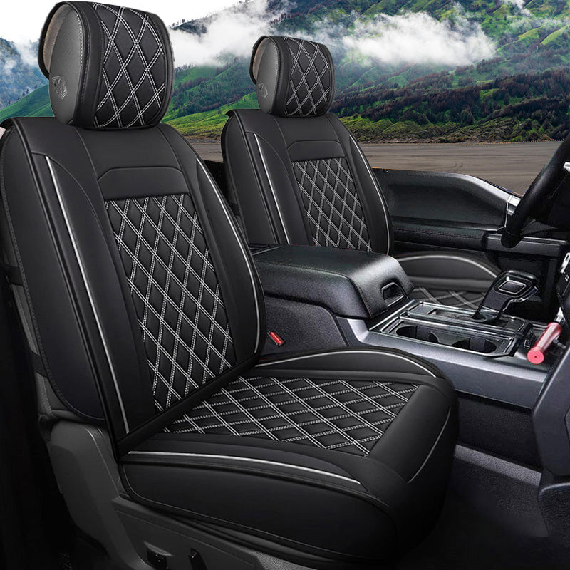 Custom Leather Car Seat Cover Full Set Fit For Ford F150 (2009-2025), F250, F350, F450(2017-2025)