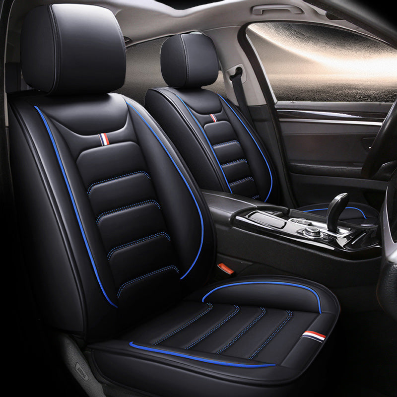 Universal Faux Leather Car Seat Covers 5-Piece Set – Waterproof, Easy Install, Fit SUV, Sedan & Truck
