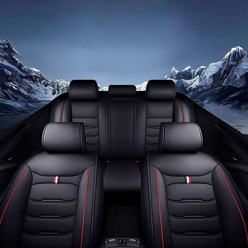 Universal Fit Faux Leather Car Seat Covers – 5-Piece Set, Waterproof, Easy Care for Most Vehicles