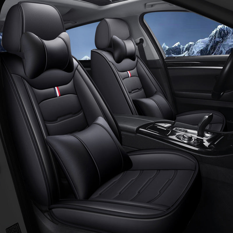Universal Fit Faux Leather Car Seat Covers – 5-Piece Set, Waterproof, Easy Care for Most Vehicles