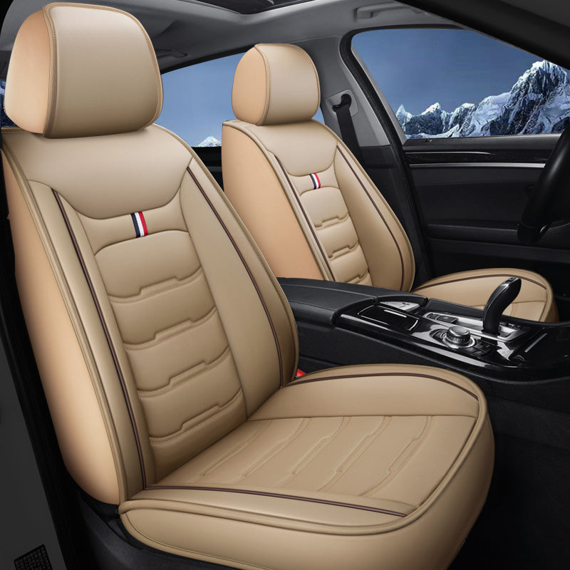 Universal Fit Faux Leather Car Seat Covers – 5-Piece Set, Waterproof, Easy Care for Most Vehicles