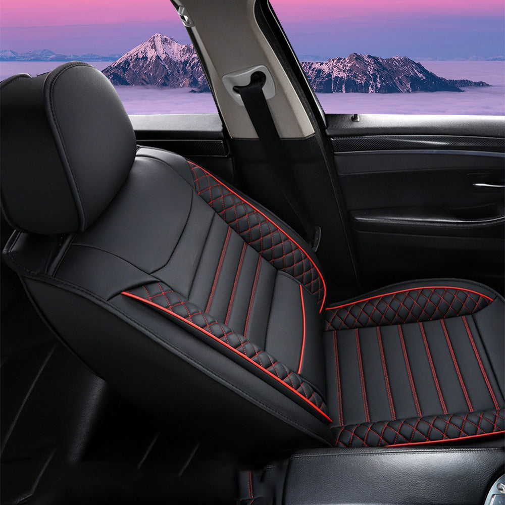 Universal 3D Car Seat Covers Full Set – 5-Piece Faux Leather, Waterproof & Breathable Design