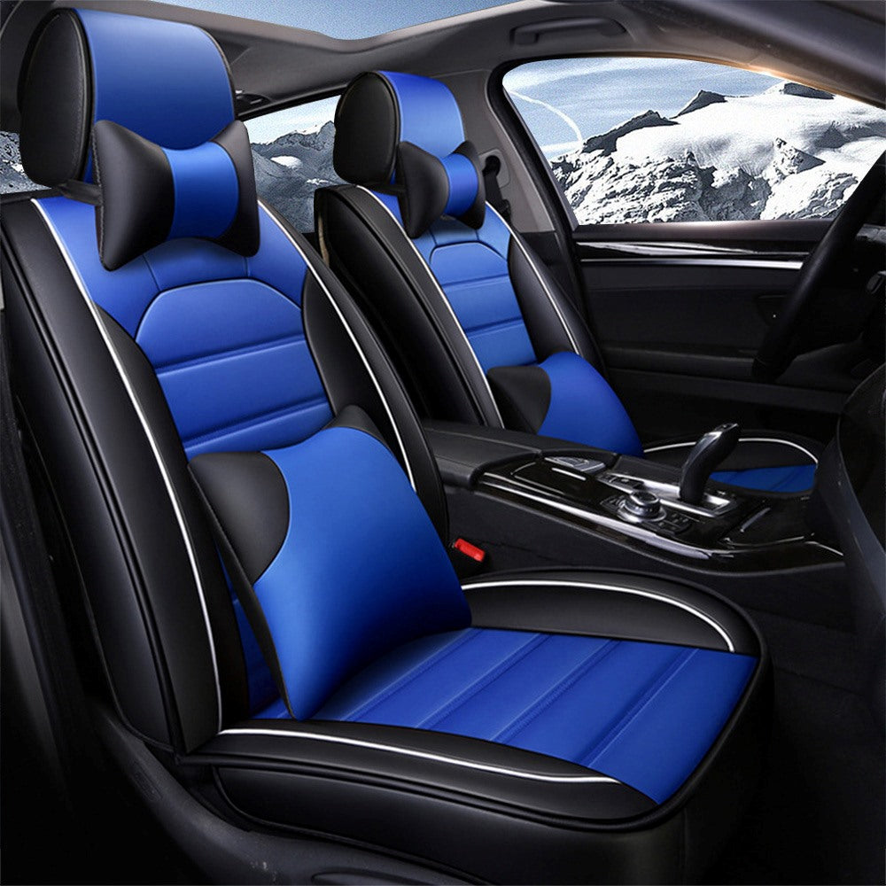Universal Faux Leather Car Seat Covers – 5-Piece Waterproof Seat Protector Set for Cars, SUVs & Trucks