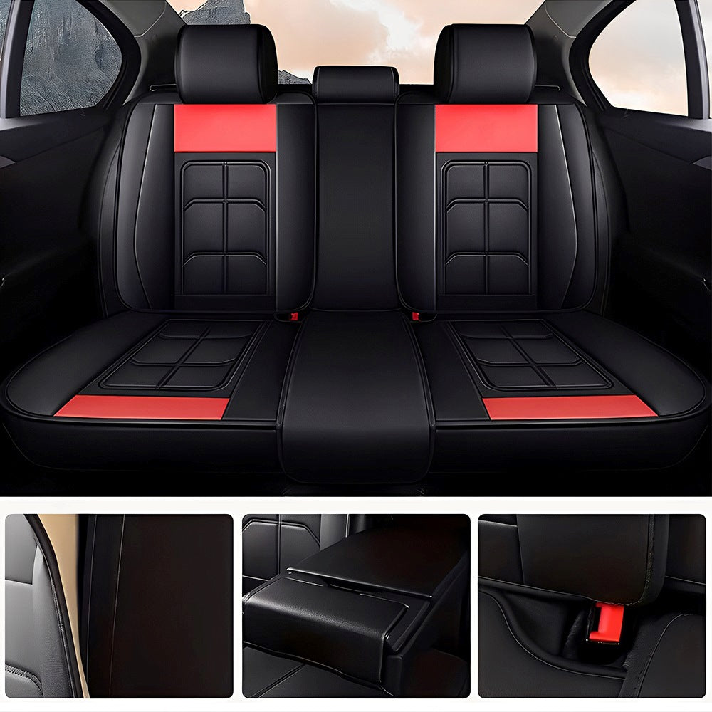 Waterproof Faux Leather Car Seat Covers – 5-Piece Universal Fit for Cars, SUVs & Trucks